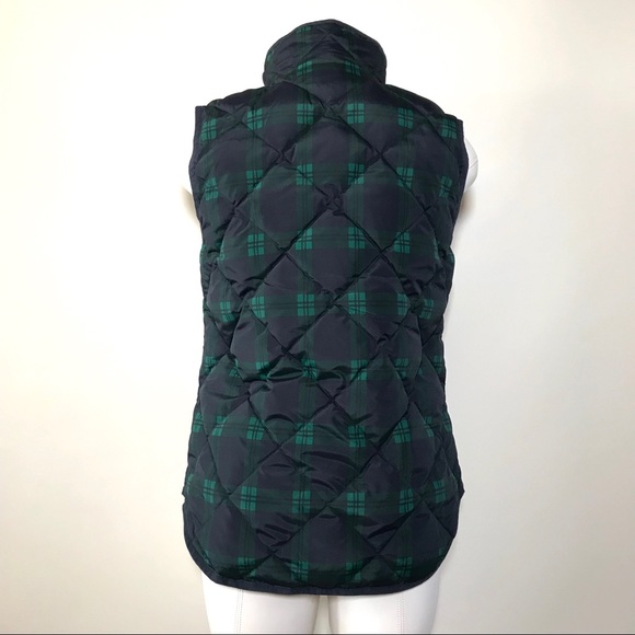 *NWT* J. CREW Plaid Print Quilted Puffer Vest - Picture 7 of 10